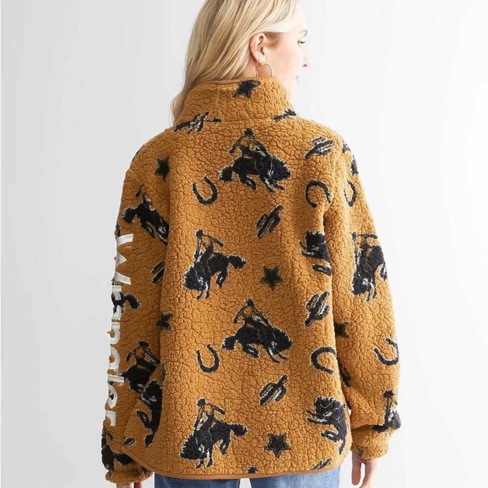 Women's Wrangler Sherpa western jacket bucking bronco - Picture 3 of 10